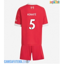 Camisa de time de futebol Liverpool Ibrahima Konate #5 Replicas 1º Equipamento Infantil 2025-26 Manga Curta (+ Calças curtas)